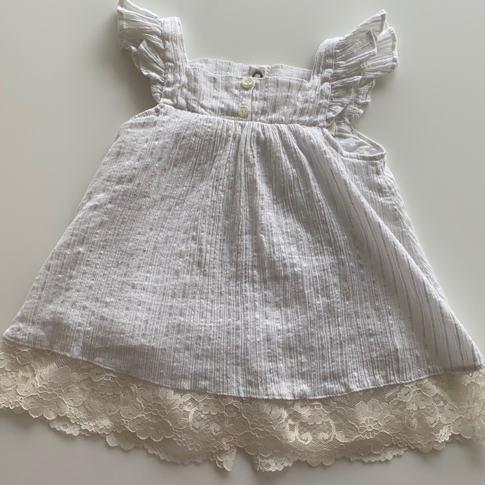 Lil’Lemons 18-24Month white and cream dress